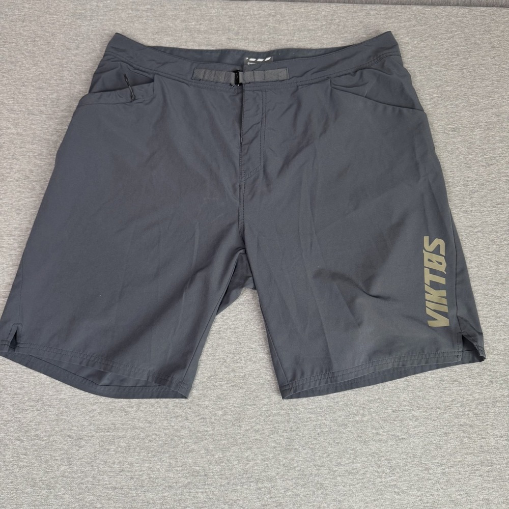 VIKTOS Shorts Mens 38 Gray Gymswym 2 Training Adjustable waist Athletic Workout